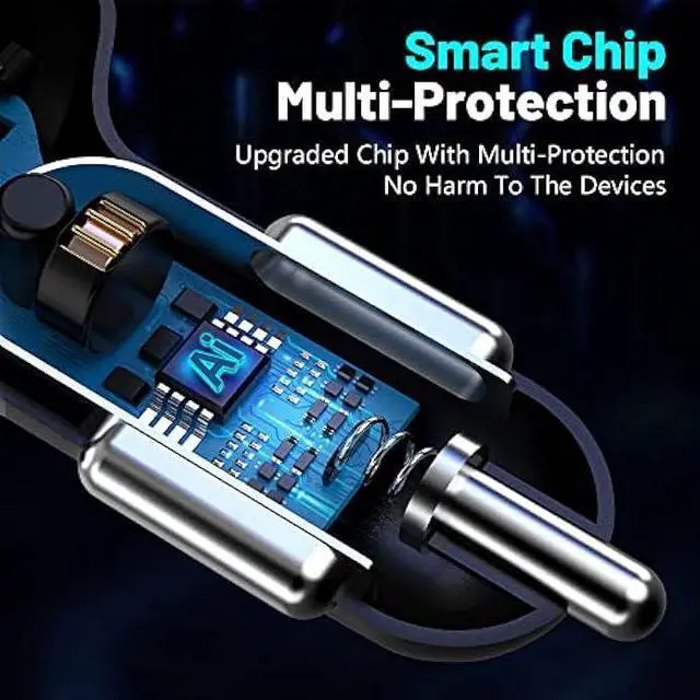 Alt view image 6 of 7 - Car Charger Fast Charge,66W SCP/QC3.0 Cell Phone Charger,Cigarette Lighter USB Charger with Voltage Detection Compatible for iPhone 14 Pro MAX/13,MacBook Pro,iPad Pro,Switch,Galaxy S22/S21