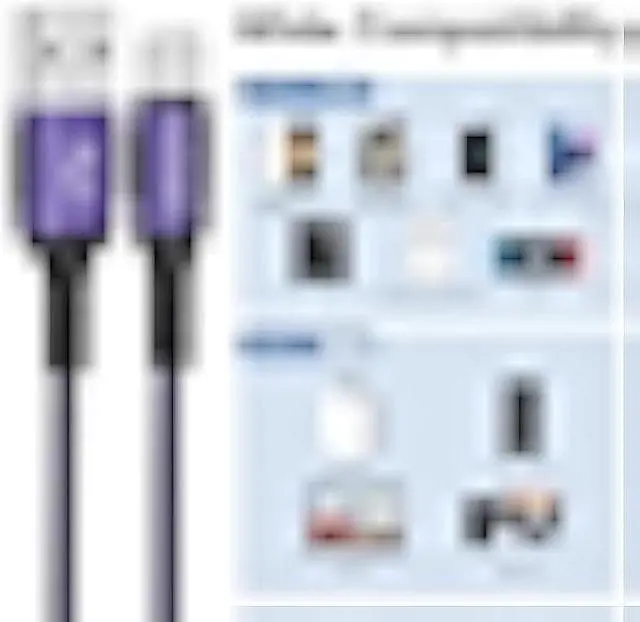 Alt view image 5 of 7 - Aurnoet USB C Cable 4pack 6ft Type C Charger Nylon Braided USB C Charger Cord Fast Charging Cable for Samsung Galaxy S21 S20 S10 Plus Note 10 LG Google Pixel Moto etc