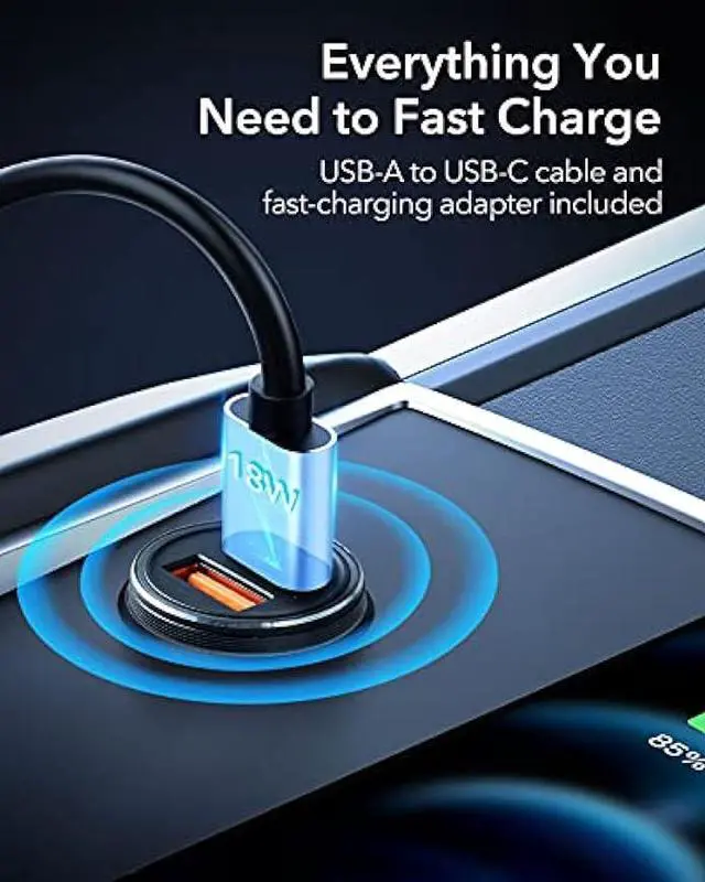 Alt view image 6 of 6 - ESR Magnetic Wireless Car Charger (HaloLock), Compatible with MagSafe Car Charger, Air Vent Car Phone Holder Mount for iPhone 15/14/13/12 with 36W QC 3.0 Fast Car Charger, Car Accessories, Black