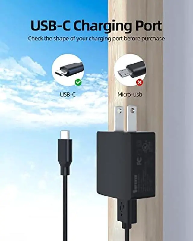 Alt view image 3 of 7 - 5Ft USB C AC Charger Fit for Samsung Galaxy A03S A02s A01 SM-A025 SM-A037 SM-S134 USB C Phone Fast Charging Adapter Supply Power Cord Cable