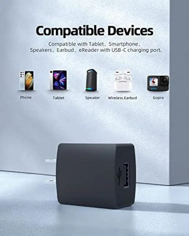 Alt view image 4 of 7 - 5Ft USB C AC Charger Fit for Samsung Galaxy A03S A02s A01 SM-A025 SM-A037 SM-S134 USB C Phone Fast Charging Adapter Supply Power Cord Cable