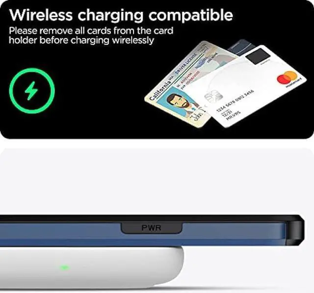 Alt view image 5 of 7 - harusaki   for iPhone 14 Case with Card Holder, Wireless Charging Compatible iPhone 14 Wallet Case, Slim Shockproof iPhone 14 Case Wallet (Blue)