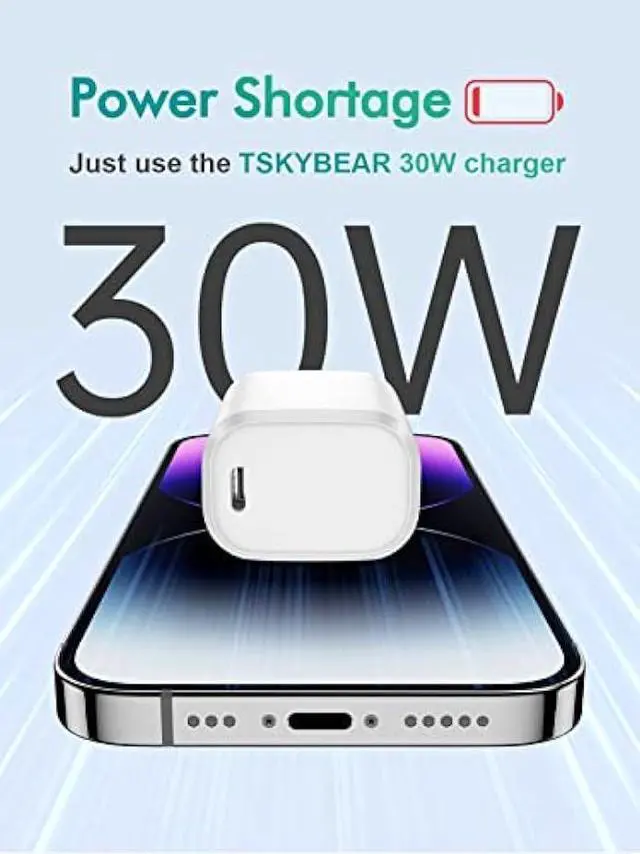 Alt view image 2 of 6 - [2 Pack] 30W USB C Super Fast Charger - for iPhone 14/14 Pro/14 Pro Max/13/13 Mini/13 Pro/13 Pro Max/12,Google Pixel 7/6,Samsung Galaxy S21/S22,Note 20,iPad Pro 12.9/11 inch,MacBook Air