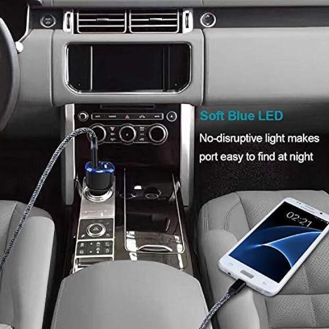 Alt view image 6 of 6 - Car Charger Android for Samsung Galaxy J7 Crown/Prime/Pro/Sky Pro/Refine/Neo/Luna/Eclipse,J7 V 2nd/Perx/Star,J6 Plus J5 J4 J3 S7 Edge S6 S5 S4 S3 Note 4/5,6ft Phone Cord Fast Charging Micro USB Cable