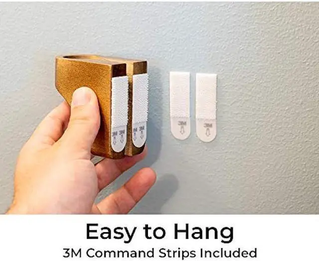 Alt view image 3 of 7 - Wall Charging Stand for Apple Watch Series 9 - Wooden Charging Dock - Wood Charging Station for All iWatch - Simply Stick to Wall with Included 3M Command Strips (Acacia)