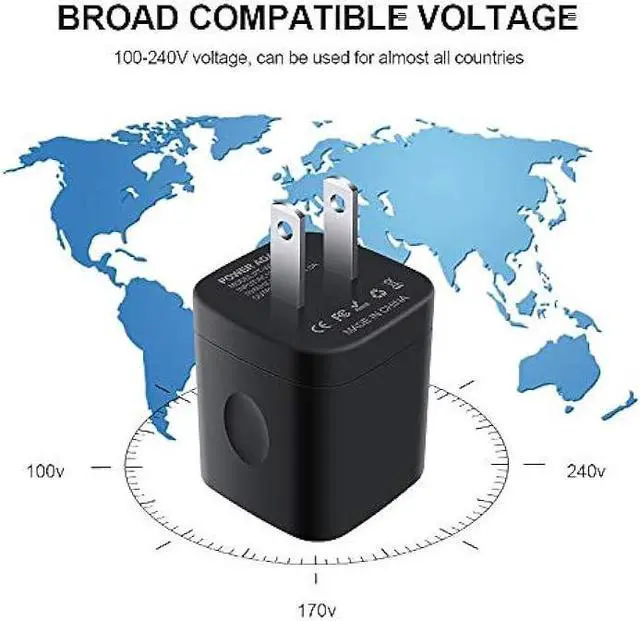 Alt view image 5 of 7 - Fast Charger Block, Single Port USB Wall Plug for Phone 13 Charging Cubes 1A Power Adapter Compatible iPhone 12/11 Pro Max/XS/X/8/7/6/SE, Samsung Galaxy A12/A52/A10e/S22+/S10/S9/S8/Note20 Ultra, Moto