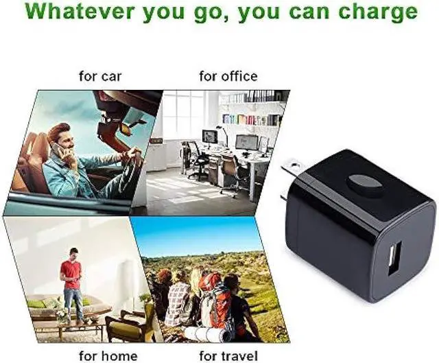 Alt view image 6 of 7 - Fast Charger Block, Single Port USB Wall Plug for Phone 13 Charging Cubes 1A Power Adapter Compatible iPhone 12/11 Pro Max/XS/X/8/7/6/SE, Samsung Galaxy A12/A52/A10e/S22+/S10/S9/S8/Note20 Ultra, Moto