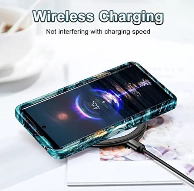 Alt view image 6 of 6 - Btscase for Google Pixel 7 Case, Marble Pattern 3 in 1 Heavy Duty Shockproof Full Body Rugged Hard PC+Soft Silicone Drop Protective Women Girl Phone Covers for Google Pixel 7 (2022), Ocean