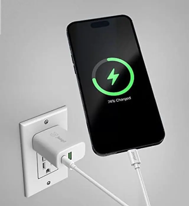 Alt view image 3 of 7 - Jaagd 20W Apple MFi Certified iPhone and iPad Charger, USB C and USB Dual Wall Charger Set with Type-C Lightning Cable Compatible with iPhone 14/13/13 Pro/13 Pro max/iPhone 12/12 Pro max/X and More