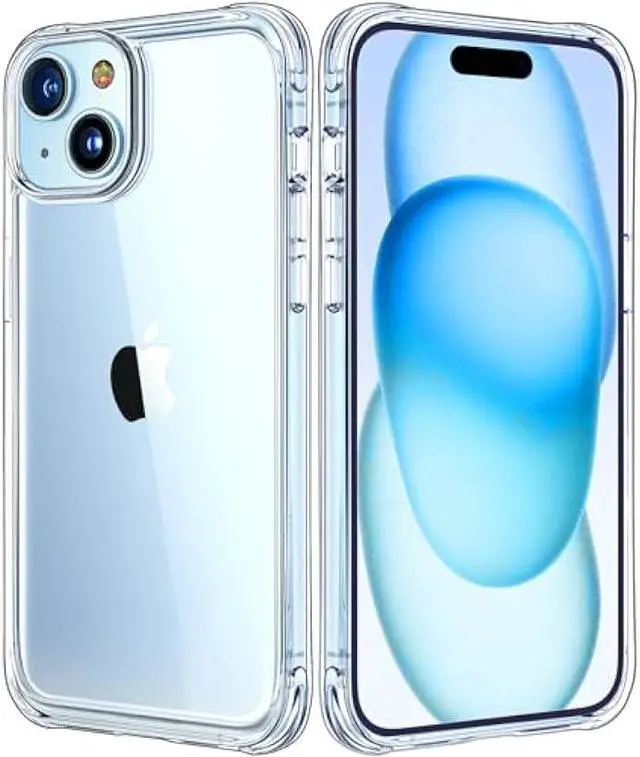 Main image of Mkeke for iPhone 15 Case Clear, [Not Yellowing] [Military Grade Protection] Slim Shockproof Phone Cases for iPhone 15 2023