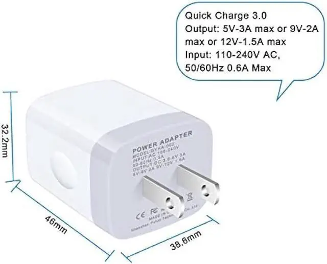 Alt view image 3 of 7 - OrSunday Quick Charge 3.0 Fast Charger for LG Stylo 4/5/6, LG G5 G6 G7 G8 G8X V20 V30 V40 V50 ThinQ, LG Velvet 5G Wing K51 K61 K71 K92 W41