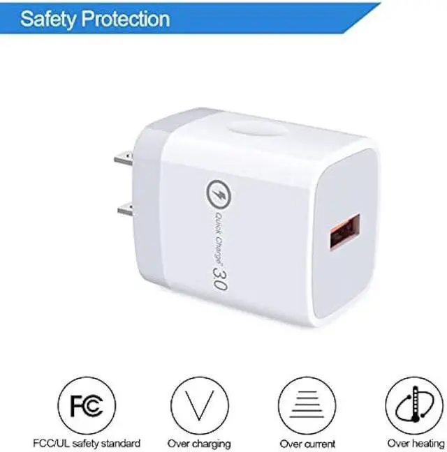 Alt view image 5 of 7 - OrSunday Quick Charge 3.0 Fast Charger for LG Stylo 4/5/6, LG G5 G6 G7 G8 G8X V20 V30 V40 V50 ThinQ, LG Velvet 5G Wing K51 K61 K71 K92 W41