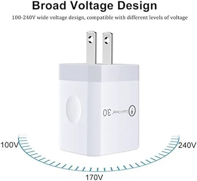 Alt view image 4 of 7 - OrSunday Quick Charge 3.0 Fast Charger for LG Stylo 4/5/6, LG G5 G6 G7 G8 G8X V20 V30 V40 V50 ThinQ, LG Velvet 5G Wing K51 K61 K71 K92 W41