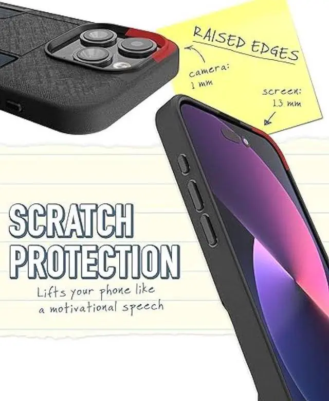 Alt view image 4 of 6 - Smartish iPhone 15 Pro Wallet Case - Wallet Slayer Vol. 2 [Slim + Protective] Credit Card Holder with Kickstand - Black Tie Affair