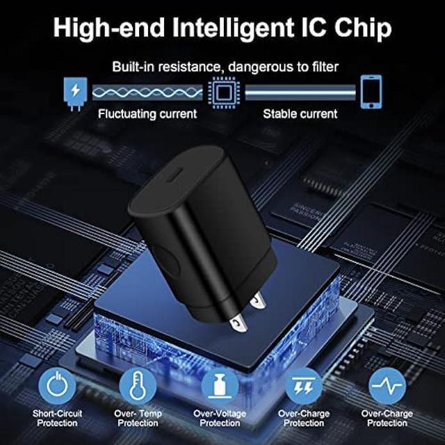 Alt view image 4 of 7 - 25W Super Fast Samsung A54 Type C Charger USB C Charging Block for Samsung Galaxy A53 A14 A13 5G S23 Ultra S22 S21 FE S20 A03S Z Flip 5 Fold 5,Wall Charger Plug Box+6FT C Andriod Phone Charger Cable