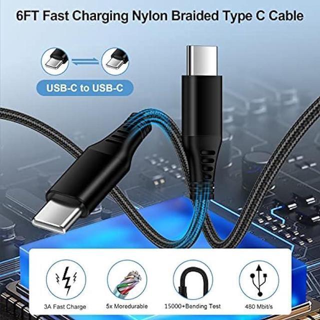 Alt view image 6 of 7 - 25W Super Fast Samsung A54 Type C Charger USB C Charging Block for Samsung Galaxy A53 A14 A13 5G S23 Ultra S22 S21 FE S20 A03S Z Flip 5 Fold 5,Wall Charger Plug Box+6FT C Andriod Phone Charger Cable