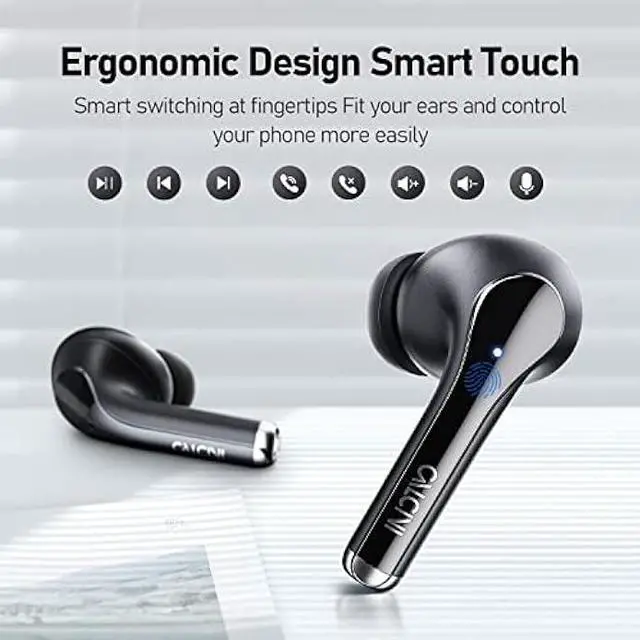 Alt view image 2 of 6 - CALCINI Wireless Earbuds for iPhone Bluetooth Headphones 5.3 with LED Power Display Charging Case, True Wireless Earphones, IP67 Waterproof Mic Headset TWS Stereo Sound for Sport Workout Android iOS