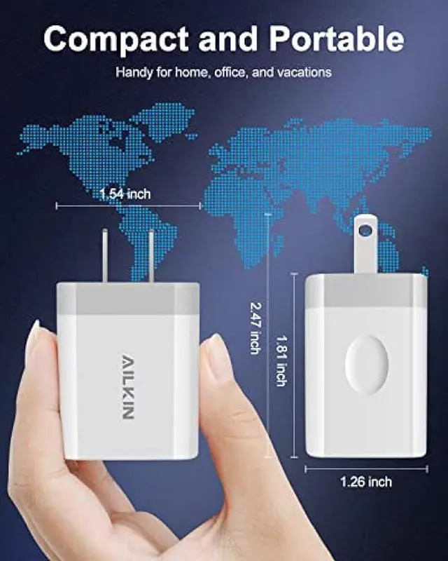 Alt view image 5 of 7 - USB C Charger Block, 20W PD Wall Charger C Type Fast Charging Station Power Adapter USB Plug Brick Cube Box for iPhone 15 14 13 Pro Max 13 Mini 12 Pro Max SE 11 XR XS USBC Outlet Typec Port Connector