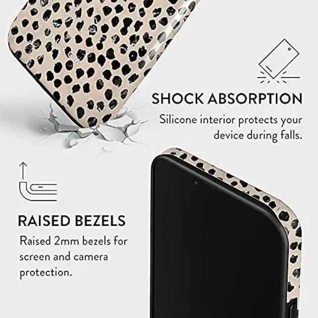 Alt view image 5 of 7 - BURGA Phone Case Compatible with iPhone 13 PRO MAX - Wireless Charging Compatible, Hybrid 2-Layer Hard Shell + Silicone Protective Case, Heavy Duty Protection, Slim Fit, Almond Latte