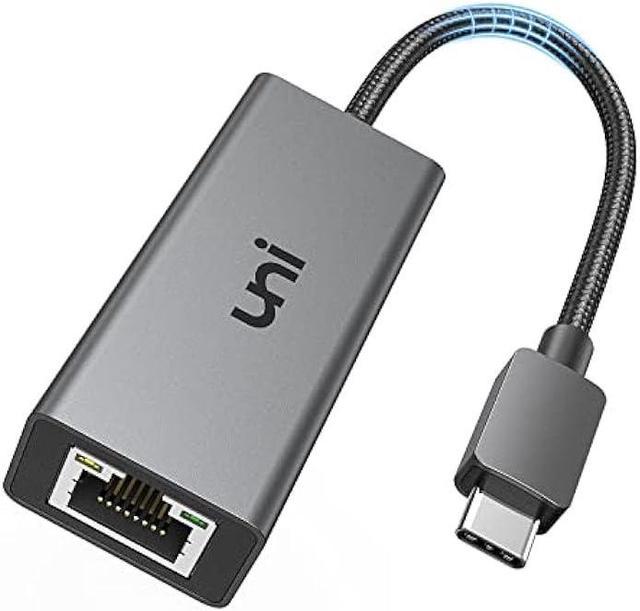 USB C to Ethernet Adapter, uni RJ45 to USB C Thunderbolt 3/Type-C Gigabit  Ethernet LAN Network Adapter, Compatible for MacBook Pro
