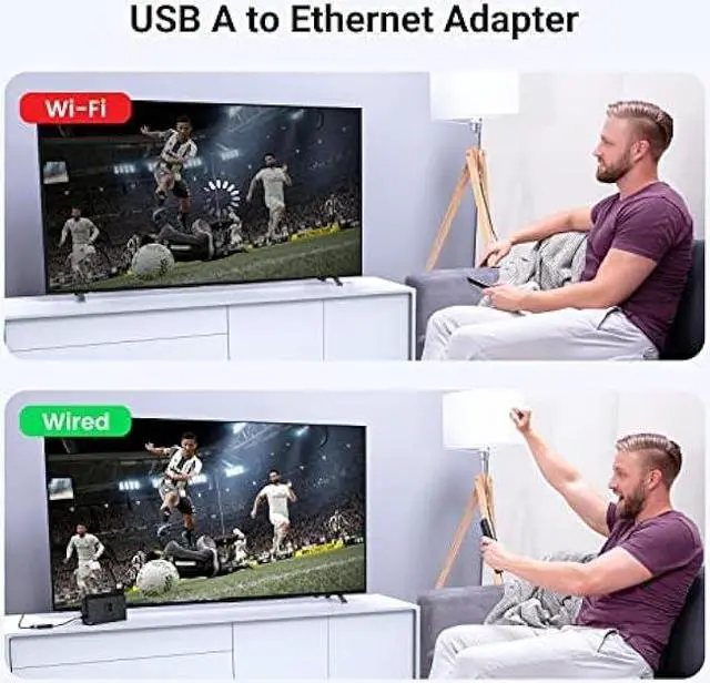 Alt view image 4 of 7 - UGREEN Ethernet Adapter USB to 10 100 Mbps Network Adapter RJ45 Wired LAN Adapter for Laptop PC Compatible with Nintendo Switch Wii Wii U MacBook Chromebook Surface Windows macOS Linux (Black)