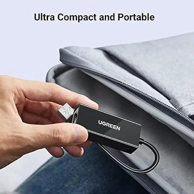 Alt view image 7 of 7 - UGREEN Ethernet Adapter USB to 10 100 Mbps Network Adapter RJ45 Wired LAN Adapter for Laptop PC Compatible with Nintendo Switch Wii Wii U MacBook Chromebook Surface Windows macOS Linux (Black)