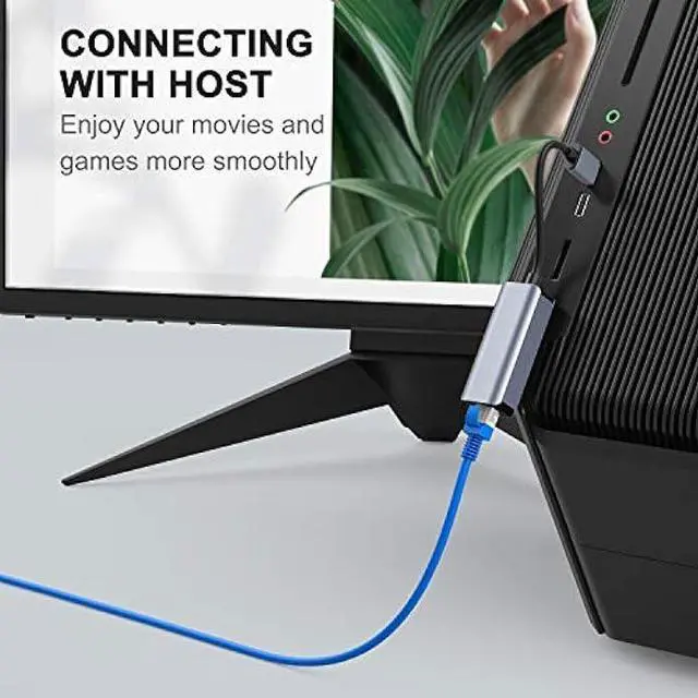 Alt view image 3 of 6 - USB to Ethernet Adapter, Vilcome USB 3.0 to 100/1000 Gigabit Ethernet LAN Network Adapter, Driver Free RJ45 Internet Adapter Compatible with MacBook Surface Pro Laptop PC