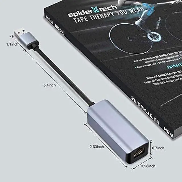 Alt view image 5 of 6 - USB to Ethernet Adapter, Vilcome USB 3.0 to 100/1000 Gigabit Ethernet LAN Network Adapter, Driver Free RJ45 Internet Adapter Compatible with MacBook Surface Pro Laptop PC