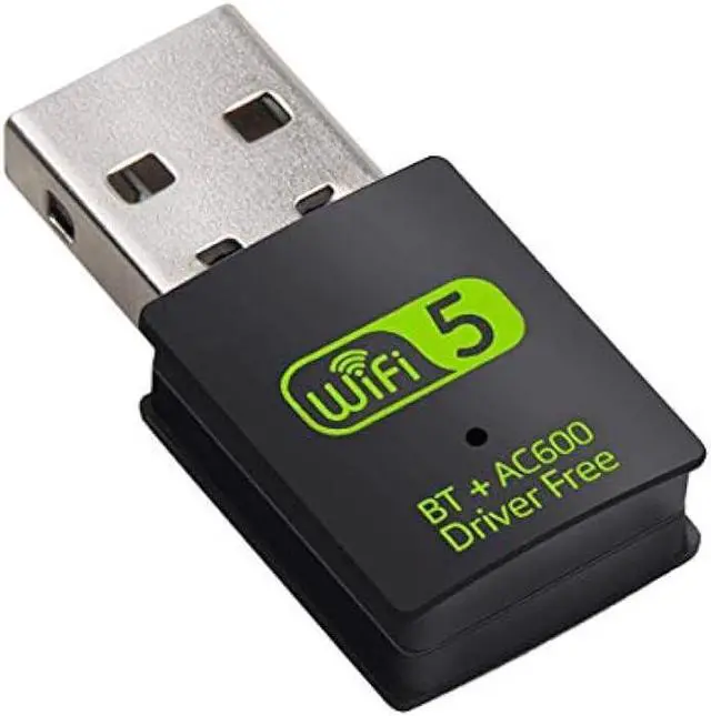 Main image of USB WiFi Bluetooth Adapter, 600Mbps Dual Band 2.4/5Ghz Wireless Network External Receiver, Mini WiFi Dongle for PC/Laptop/Desktop