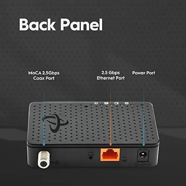 Alt view image 4 of 7 - Hitron MoCA 2.5 Adapter for Ethernet Over Coax | 2.5 Gbps Ethernet, Coaxial to Ethernet Adapter, Enhanced Streaming, Compact Size, Works with Any Ethernet Device/Router (2-Pack 2.5GigE) | Model# HTEM5