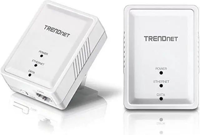 Main image of TRENDnet Powerline 500 AV Nano Adapter Kit, Includes 2 x TPL-406E Adapters, Cross Compatible with Powerline 600-500-200, Windows 10, 8.1, 8, 7, Vista, XP, Plug & Play Install, White, TPL-406E2K