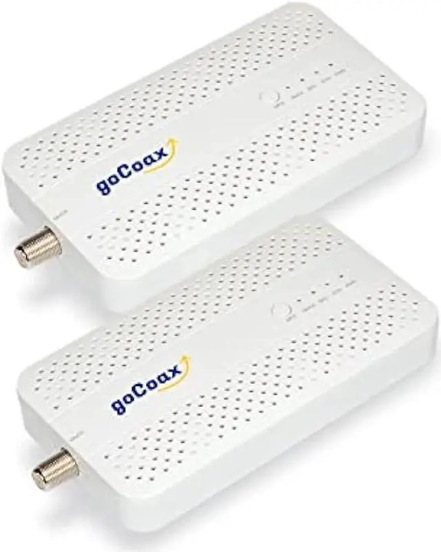 Main image of goCoax MoCA 2.5 Adapter with 2.5GbE Ethernet Port. MoCA 2.5. 1x 2.5GbE Port. Provide 2.5Gbps Bandwidth with existing coaxial Cables. White(2-Pack, MA2500D)