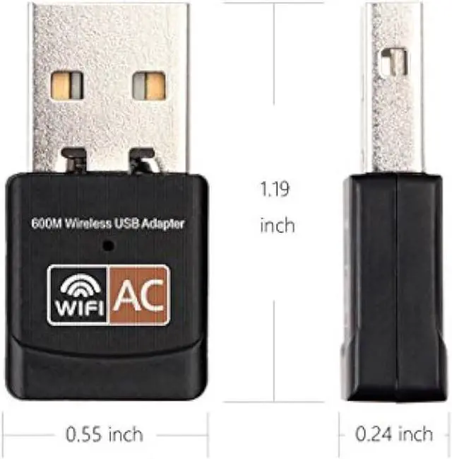 Alt view image 4 of 7 - USB Wireless Adapter 600Mbps Realtek RTL8811CU Chipset Mini Type Dual Band 11AC WiFi Dongle IEEE 802.11 a b g n ac for Laptop Desktop IPTV USB 3.0 Network Adapter Support Windows 10 Mac Linux
