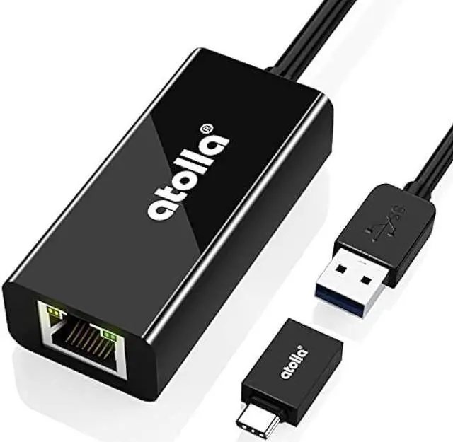 Main image of USB to Ethernet Adapter, atolla USB 3.0/Type-C to Ethernet Gigabit Ethernet LAN Network Adapter, Compatible for MacBook Pro/Air, Dell XPS and More