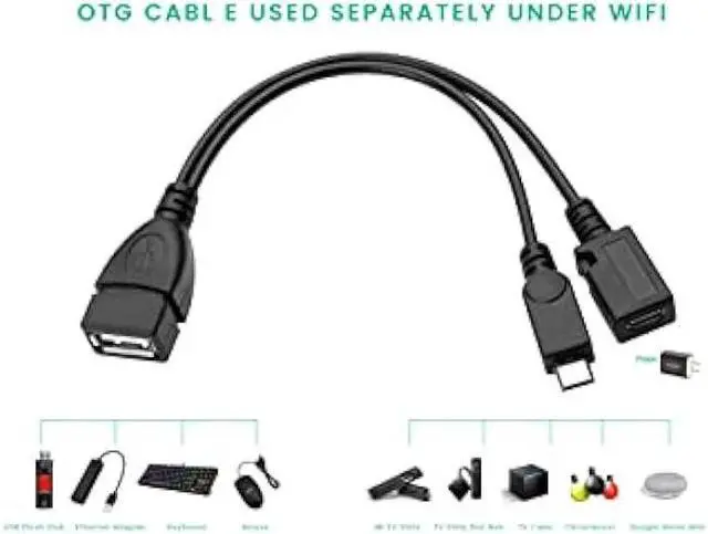 Alt view image 5 of 5 - OTG Cable for TV Stick 4K Lite, Max, Cube, with Ethernet Adapter, USB HUB to Add Memory Storage and Bluetooth