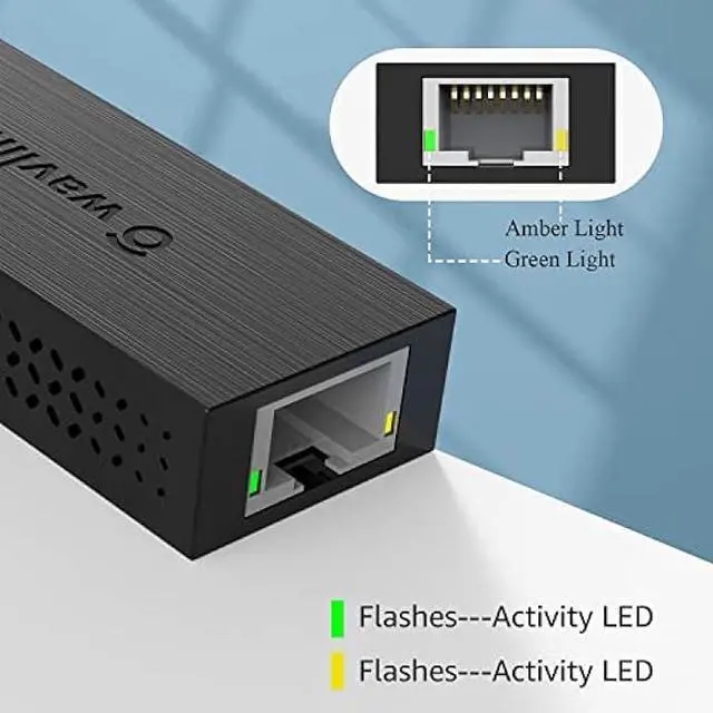 Alt view image 6 of 7 - USB C to 2.5G Ethernet Adapter, WAVLINK 2-in-1 USB 3.2 Type A/Type C (Thunderbolt 3/4) to 2.5 Gigabit Ethernet Adapter RJ45 LAN Network Converter for Windows, Mac OS, iPad OS and More