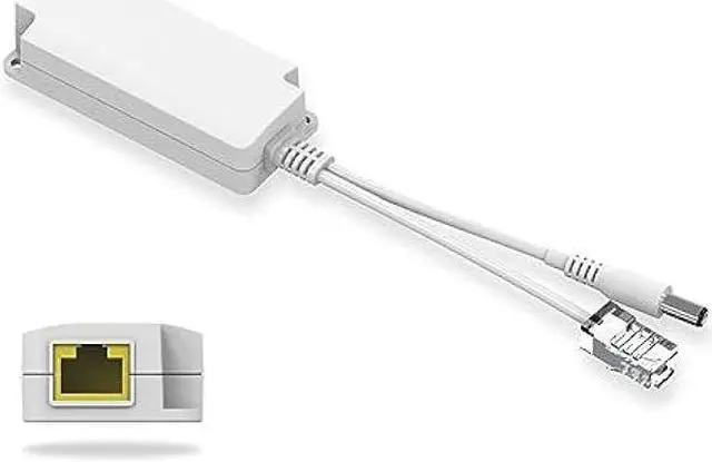 Main image of PoE Splitter 5V2.5A 5.5x2.1mm DC Plug, IEEE 802.3af Compliant PoE Power Adapter for Security IP Camera/Voip Phone/AP, PTD-AF-5V
