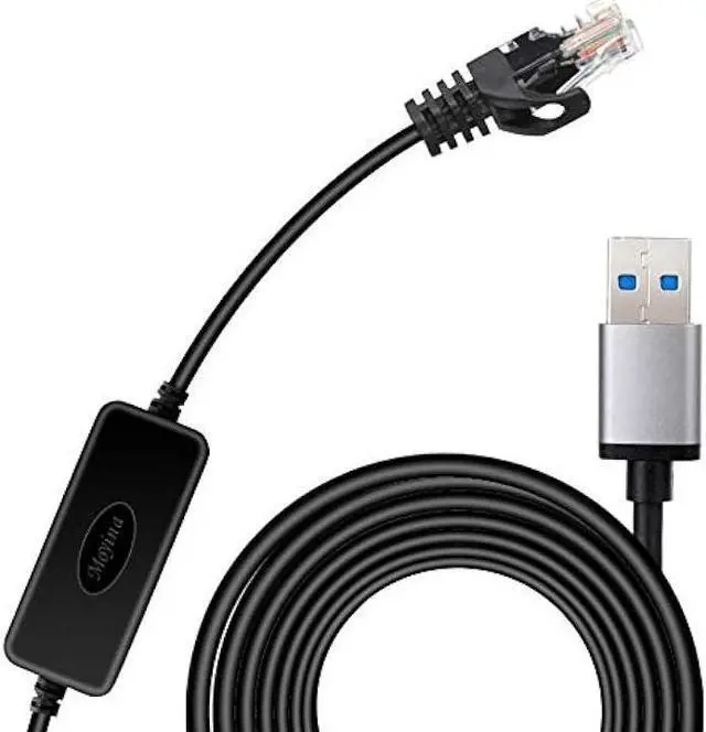 Main image of Moyina USB3.0 to RJ45 Gigabit Ethernet Network Cable for Switch, Router, Gateway, Modem with MacBook,Windows, Chromebook,Surface Pro, Linux