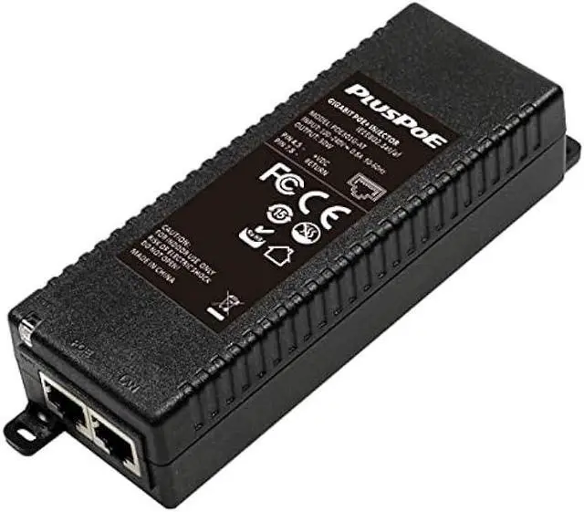 Main image of Gigabit PoE+ Injector, IEEE 802.3at/af, Non-PoE to PoE Adapter Supplies PoE (15.4W) or PoE+ (30W), Desktop/Wall-Mount Distance Up to 328 ft