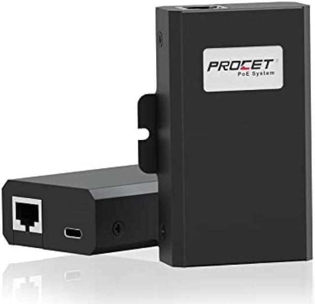 PROCET PoE Injector 48V 30W, IEEE802.3at Gigabit Power Over