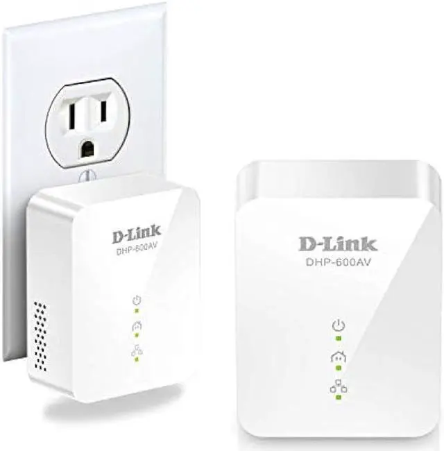 Main image of D-Link Powerline Adapter Starter Kit Ethernet Over Power Gigabit AV2 Up to 1000Mbps MIMO Internet Network Wall Plug In (DHP-601AV)