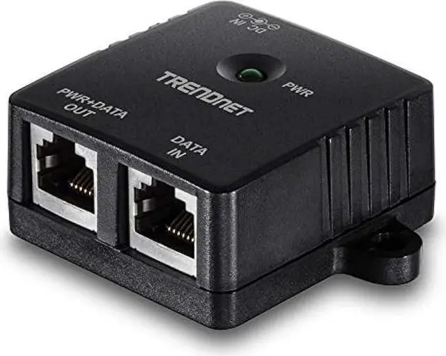 Main image of TRENDnet Gigabit Power Over Ethernet Injector, Full Duplex Gigabit Speeds, 1 x Gigabit Ethernet Port, 1 x PoE Gigabit Ethernet Port, Network Devices Up To 100M (328 ft), 15.4W, Black, TPE-113GI