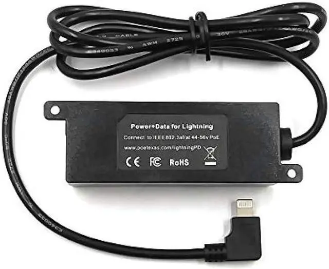 Main image of PoE Texas PoE Power and Ethernet Adapter for Apple Tablets and Phones for POS, Digital Signage, & More - 802.3af POE to 5 Volt Splitter - Extends Charging & Data Delivery Up to 328 Feet