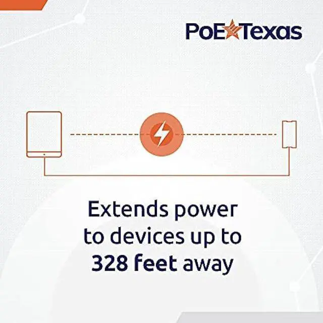 Alt view image 4 of 6 - PoE Texas PoE Power and Ethernet Adapter for Apple Tablets and Phones for POS, Digital Signage, & More - 802.3af POE to 5 Volt Splitter - Extends Charging & Data Delivery Up to 328 Feet