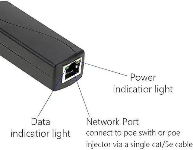 Alt view image 2 of 6 - ANVISION 2-Pack Active 12V PoE Splitter Adapter, Plug 5.5mm x 2.5mm, IEEE 802.3af Compliant 10/100Mbps, for IP Camera AP Voip Phone and More
