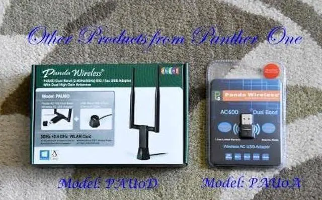 Alt view image 6 of 6 - Panda Wireless PAU09 N600 Dual Band (2.4GHz and 5GHz) Wireless N USB Adapter W/Dual 5dBi Antennas - Windows XP/Vista/7/8/8.1/10/11, Mint, Ubuntu, openSUSE, Fedora, Centos, Kali Linux and Raspbian