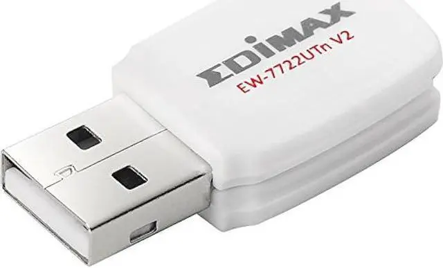 Main image of Edimax Wi-Fi 4 802.11n Mini USB Adapter, Works with Raspberry Pi, Wireless N300 Dongle, 300Mbps throughput, Auto-Power Adjustment for energy saving, Win 10 Plug-n-Play, Mac OS, Linux, EW-7722UTn V2