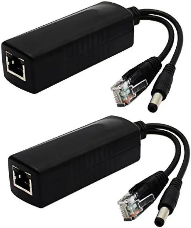 Main image of ANVISION 2-Pack Active PoE Splitter Adapter, DC 12V Output, IEEE 802.3af Compliant, 10/100Mbps, for IP Camera AP Voip Phone and More, AV-PS12