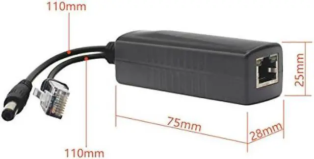 Alt view image 2 of 5 - ANVISION 2-Pack Active PoE Splitter Adapter, DC 12V Output, IEEE 802.3af Compliant, 10/100Mbps, for IP Camera AP Voip Phone and More, AV-PS12