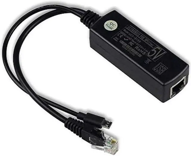 Main image of UCTRONICS IEEE 802.3af Micro USB Active PoE Splitter Power Over Ethernet 48V to 5V 2.4A for Tablets, Dropcam or Raspberry Pi 2/3B+ (48V to 5V 2.4A)
